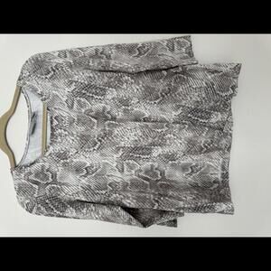 Chico's Snakeskin Print Top - Size 1 - Stylish and Trendy